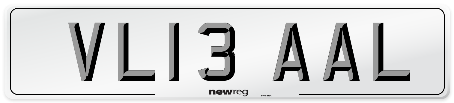 VL13 AAL Number Plate from New Reg